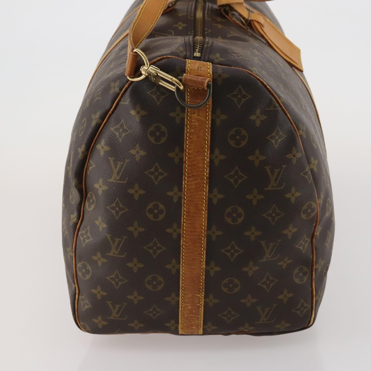 LOUIS VUITTON Monogram Keepall Bandouliere 60 Boston Bag M41412 LV Auth 191323