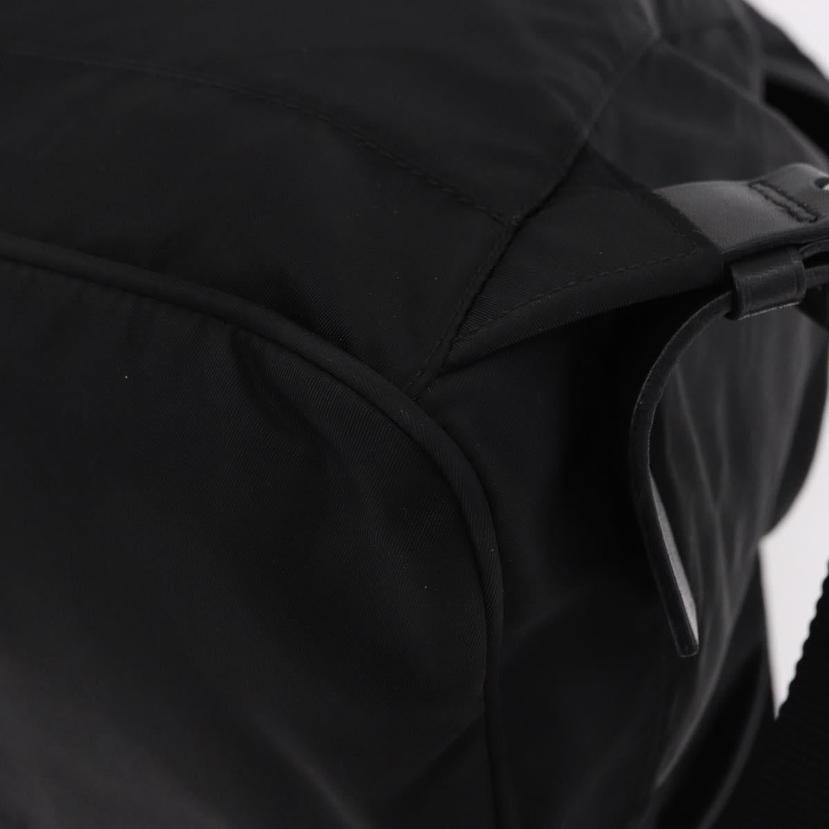 PRADA Backpack Nylon Black Silver Auth 191328V