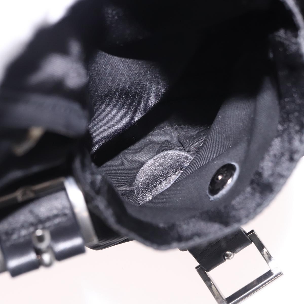 PRADA Backpack Nylon Black Silver Auth 191328V