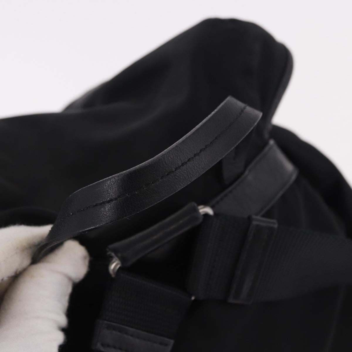 PRADA Backpack Nylon Black Silver Auth 191328V