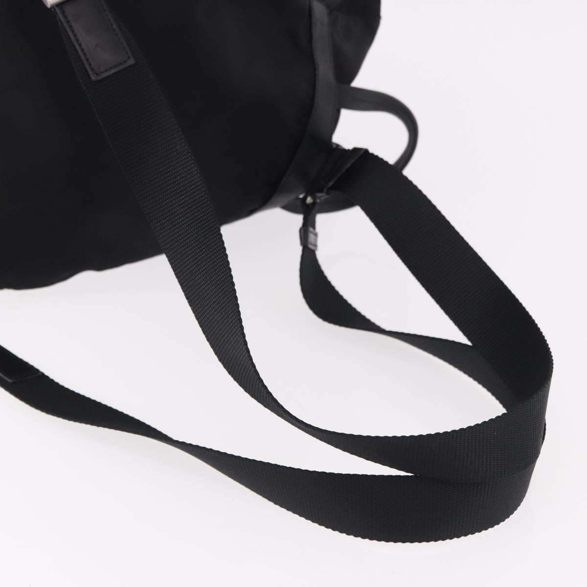 PRADA Backpack Nylon Black Silver Auth 191328V
