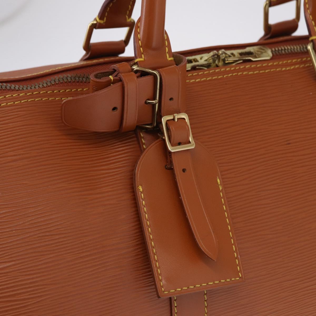 LOUIS VUITTON Epi Keepall 50 Boston Bag Brown M42968 LV Auth 191331A