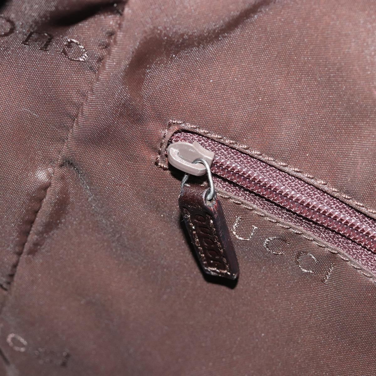 GUCCI Shoulder Bag Leather Brown Silver 001 3766 Auth 191334A