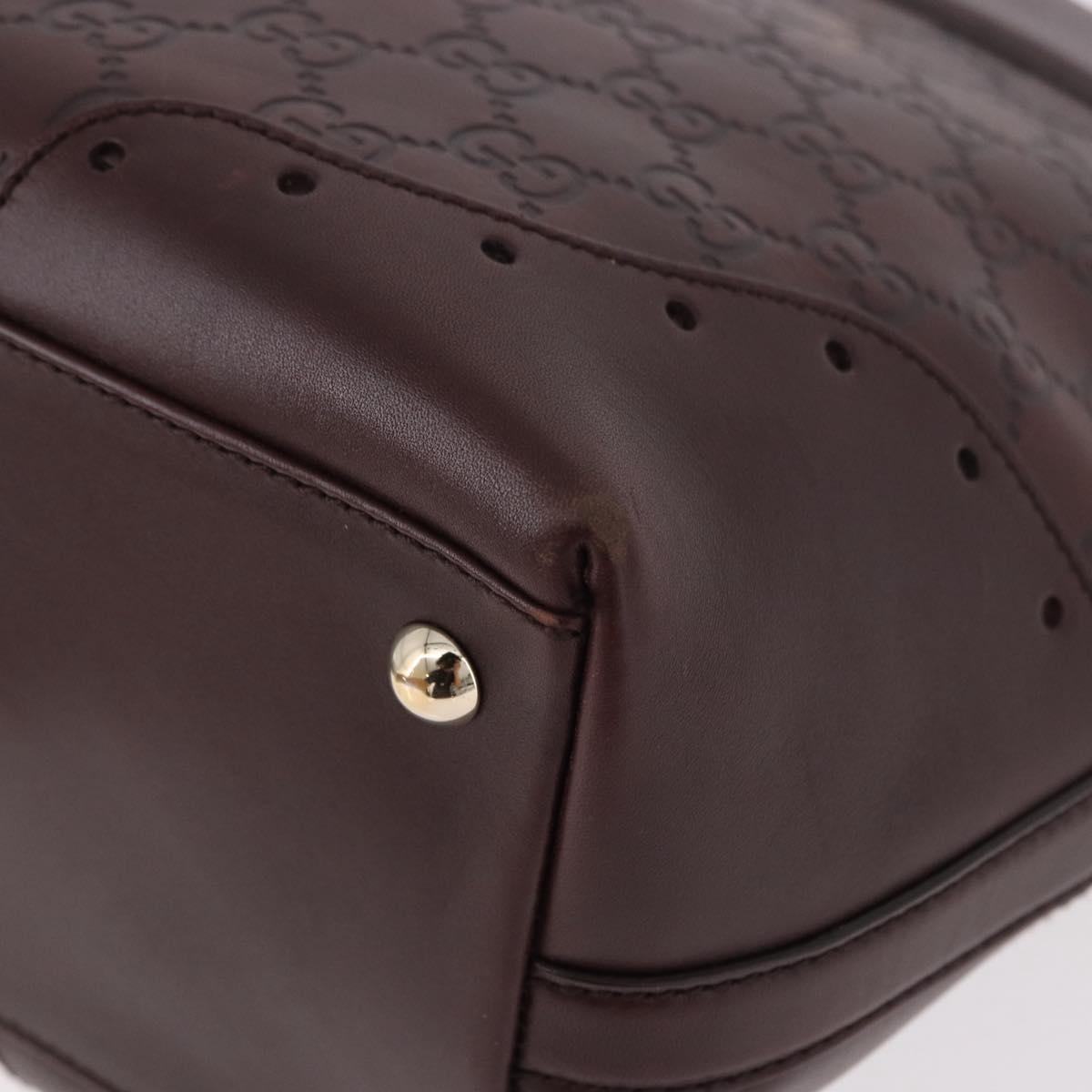 GUCCI GG Canvas Guccissima Tote Bag Leather Brown Gold 145993 Auth 191338V