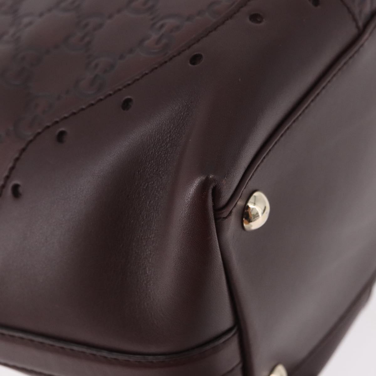 GUCCI GG Canvas Guccissima Tote Bag Leather Brown Gold 145993 Auth 191338V