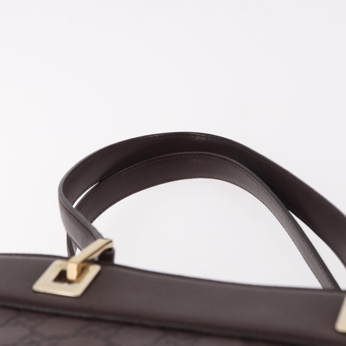 GUCCI GG Canvas Guccissima Tote Bag Leather Brown Gold 145993 Auth 191338V
