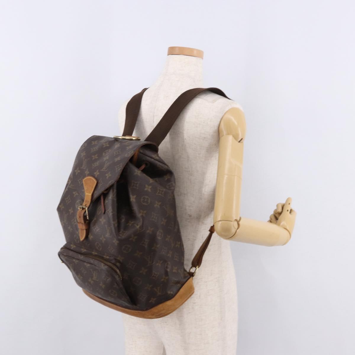 LOUIS VUITTON Monogram Montsouris GM Backpack M51135 LV Auth 191339