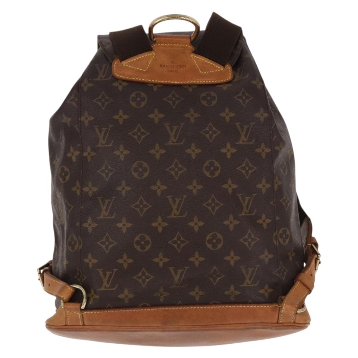 LOUIS VUITTON Monogram Montsouris GM Backpack M51135 LV Auth 191339