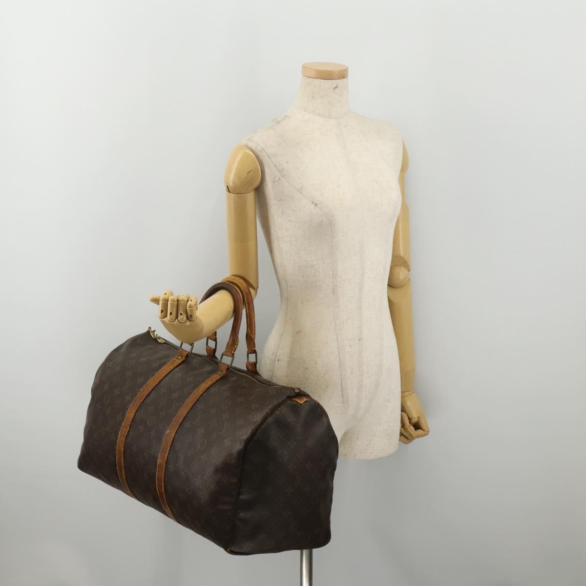 LOUIS VUITTON Monogram Keepall 50 Boston Bag M41426 LV Auth 191340