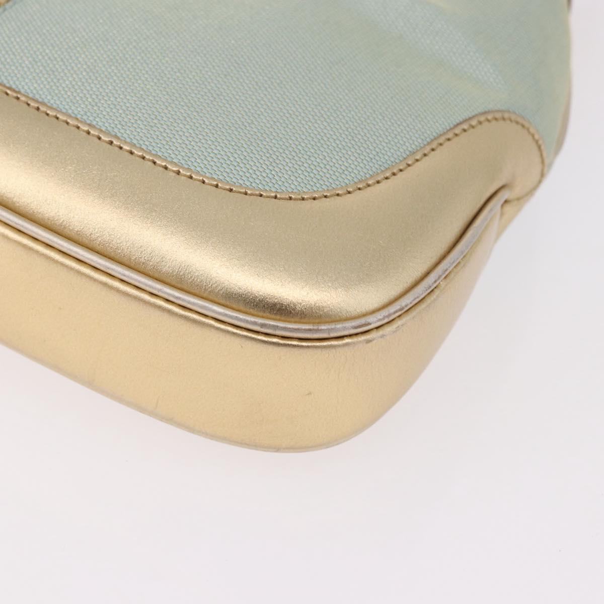 GUCCI Jackie Shoulder Bag Canvas Green Gold 001 3735 Auth 191343V