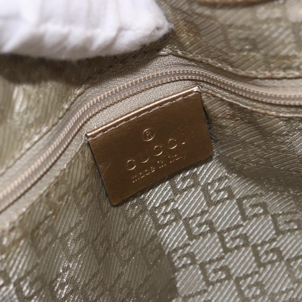 GUCCI Jackie Shoulder Bag Canvas Green Gold 001 3735 Auth 191343V