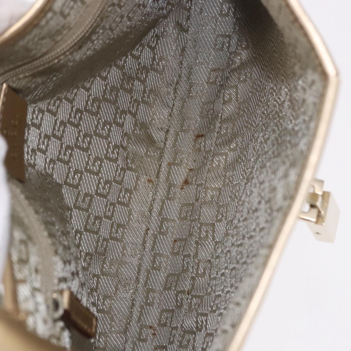 GUCCI Jackie Shoulder Bag Canvas Green Gold 001 3735 Auth 191343V