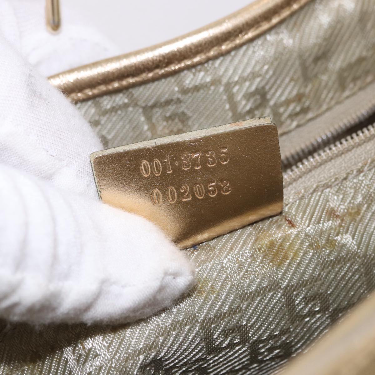 GUCCI Jackie Shoulder Bag Canvas Green Gold 001 3735 Auth 191343V