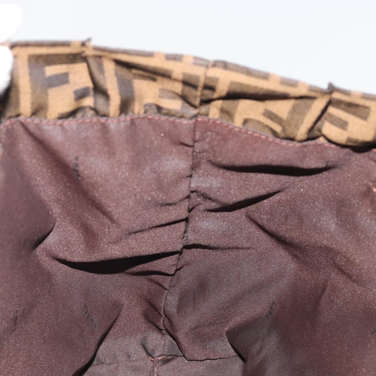 FENDI Zucca Canvas Tote Bag Brown Black Auth 191346