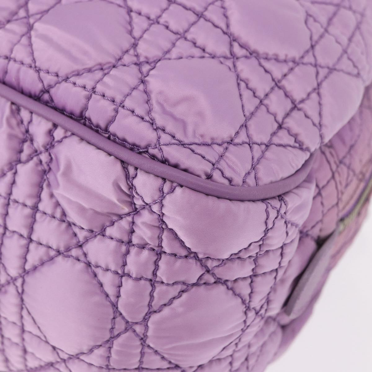 Christian Dior Canage Hand Bag Nylon Purple Silver Auth 191360