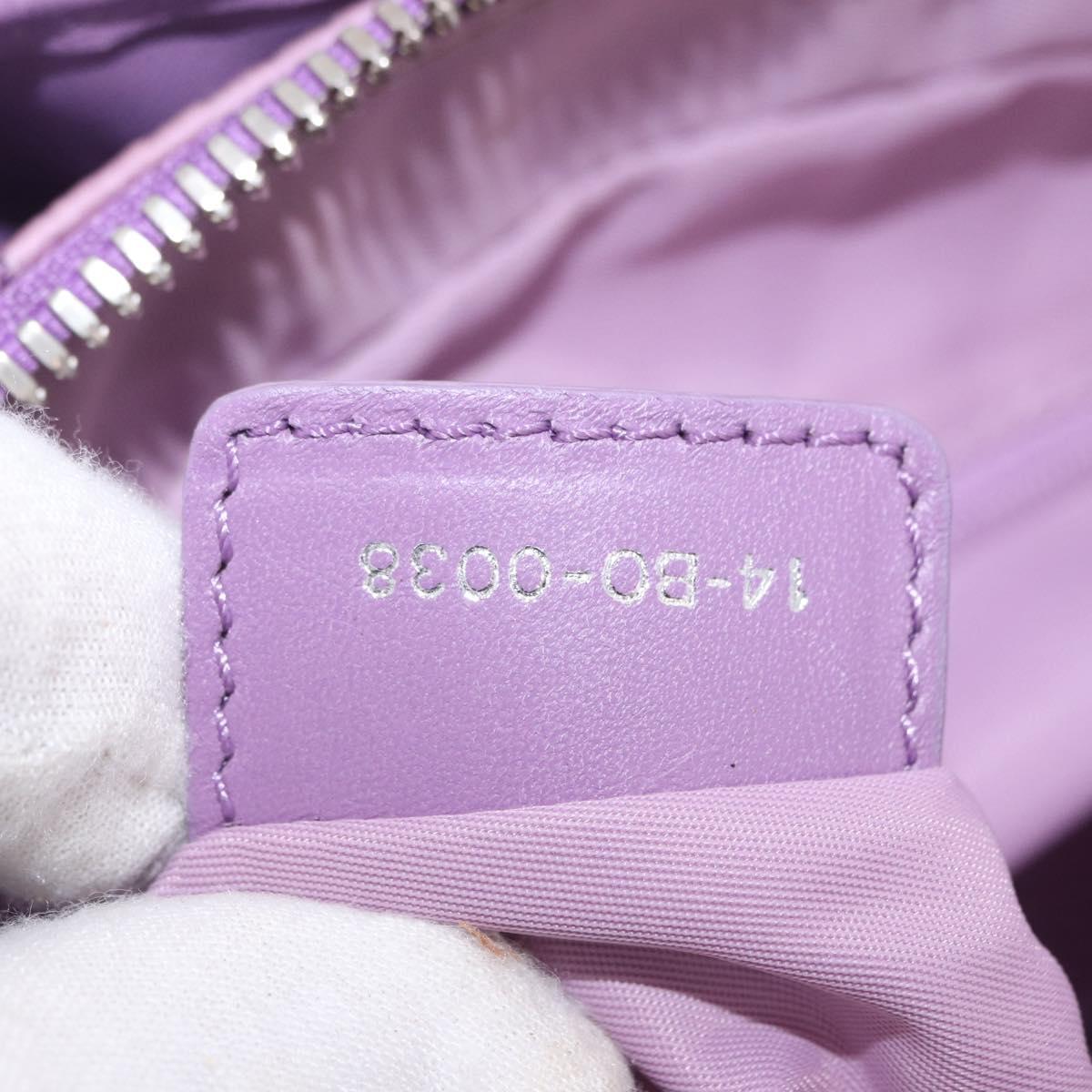 Christian Dior Canage Hand Bag Nylon Purple Silver Auth 191360