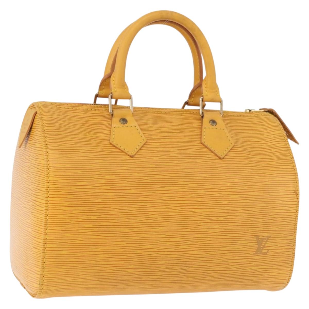 LOUIS VUITTON Epi Speedy 25 Hand Bag Tassili Yellow M43019 LV Auth 191367A