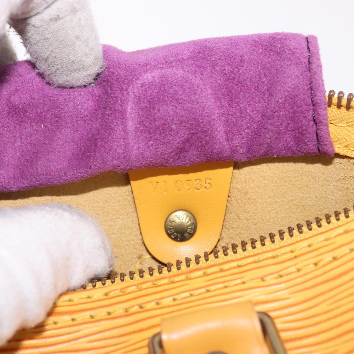 LOUIS VUITTON Epi Speedy 25 Hand Bag Tassili Yellow M43019 LV Auth 191367A