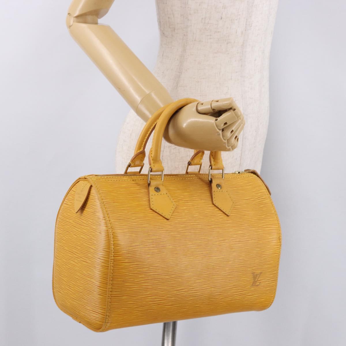 LOUIS VUITTON Epi Speedy 25 Hand Bag Tassili Yellow M43019 LV Auth 191367A