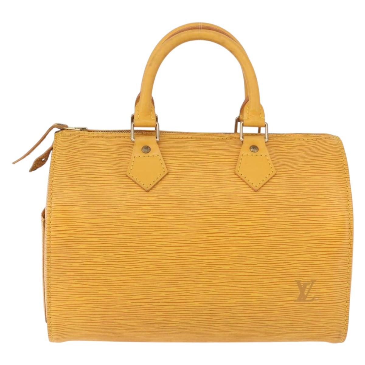 LOUIS VUITTON Epi Speedy 25 Hand Bag Tassili Yellow M43019 LV Auth 191367A