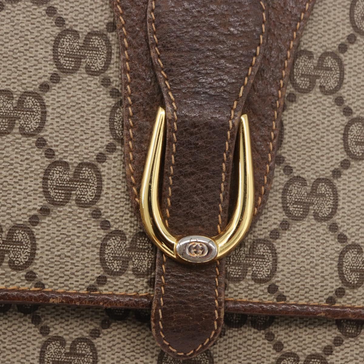 GUCCI GG Supreme Shoulder Bag PVC Beige Gold 904 02 050 Auth 191371