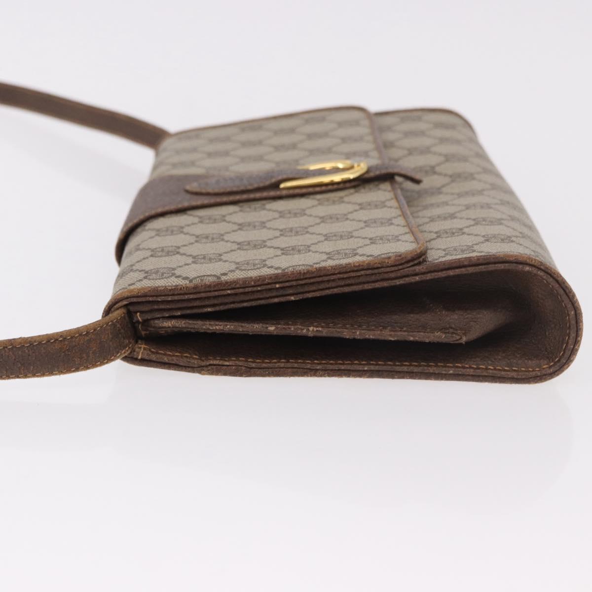 GUCCI GG Supreme Shoulder Bag PVC Beige Gold 904 02 050 Auth 191371