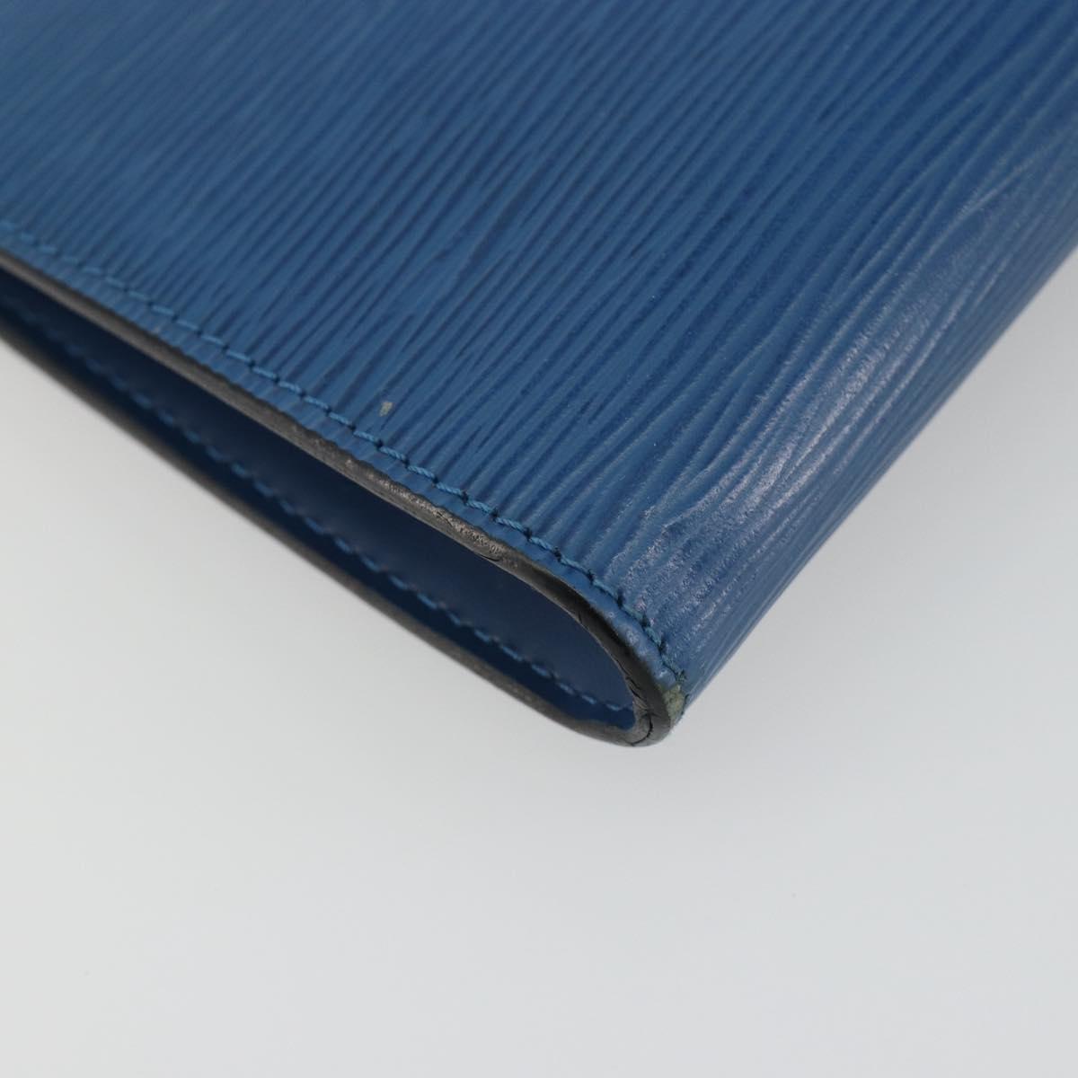 LOUIS VUITTON Epi Pochette Accessoires Pouch Blue M52985 LV Auth 191372