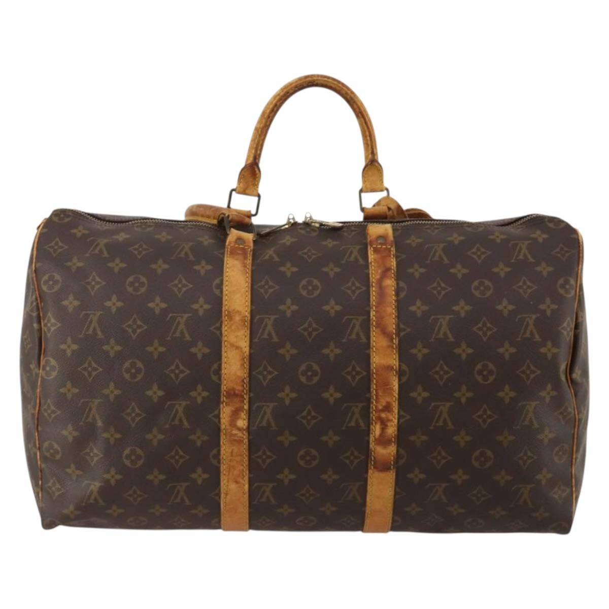 LOUIS VUITTON Monogram Keepall 50 Boston Bag M41426 LV Auth 191376