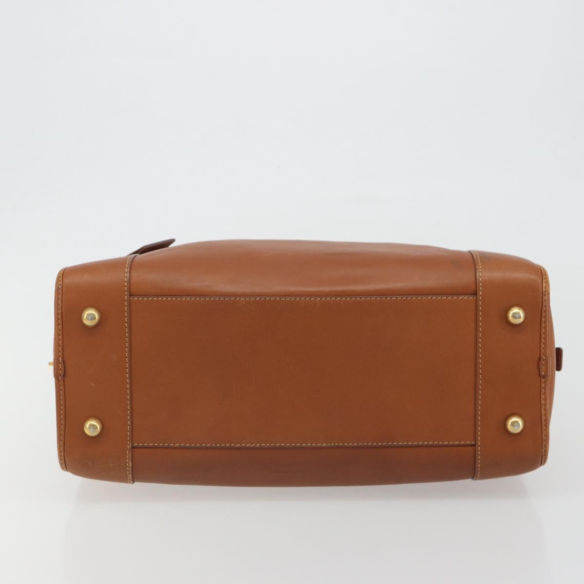 LOEWE Amazona 36 Hand Bag Leather Brown Gold Auth 191377V