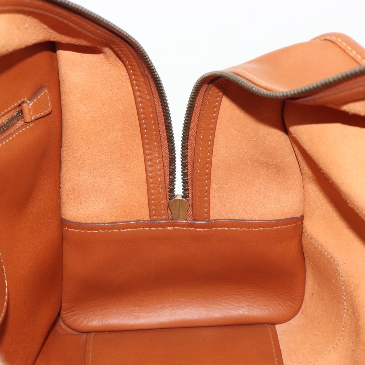 LOEWE Amazona 36 Hand Bag Leather Brown Gold Auth 191377V