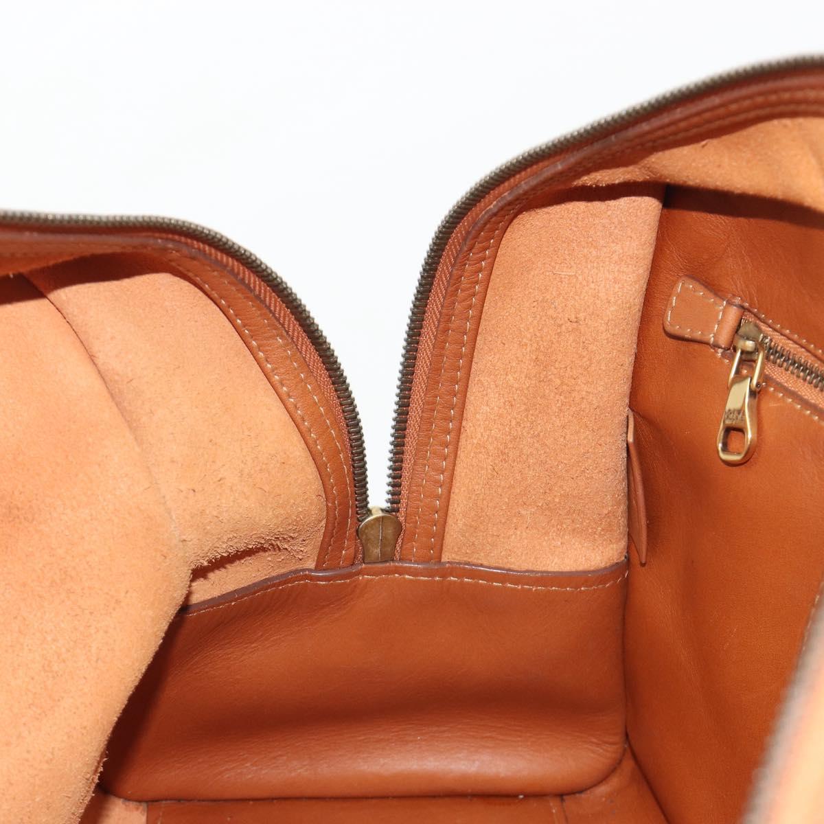 LOEWE Amazona 36 Hand Bag Leather Brown Gold Auth 191377V