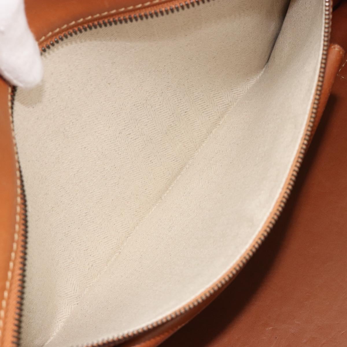 LOEWE Amazona 36 Hand Bag Leather Brown Gold Auth 191377V