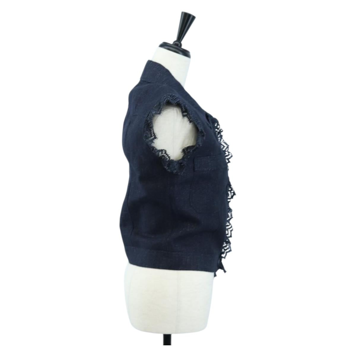 CHANEL Best Denim Navy CC Auth 191380SAM