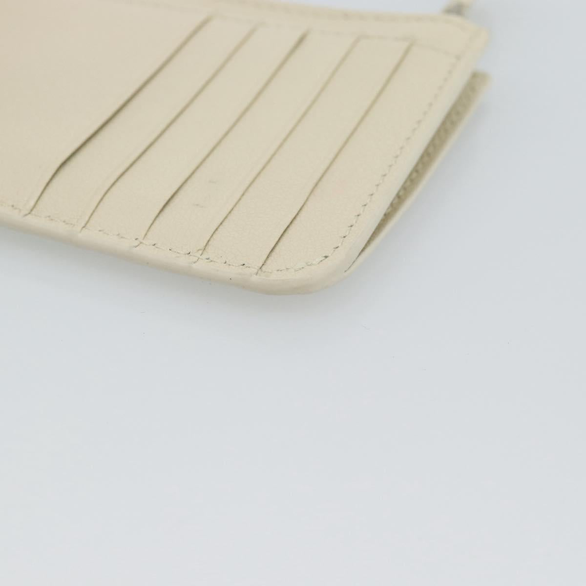 BALENCIAGA Fragment Case Leather Ivory Silver 810902 Auth 191382V