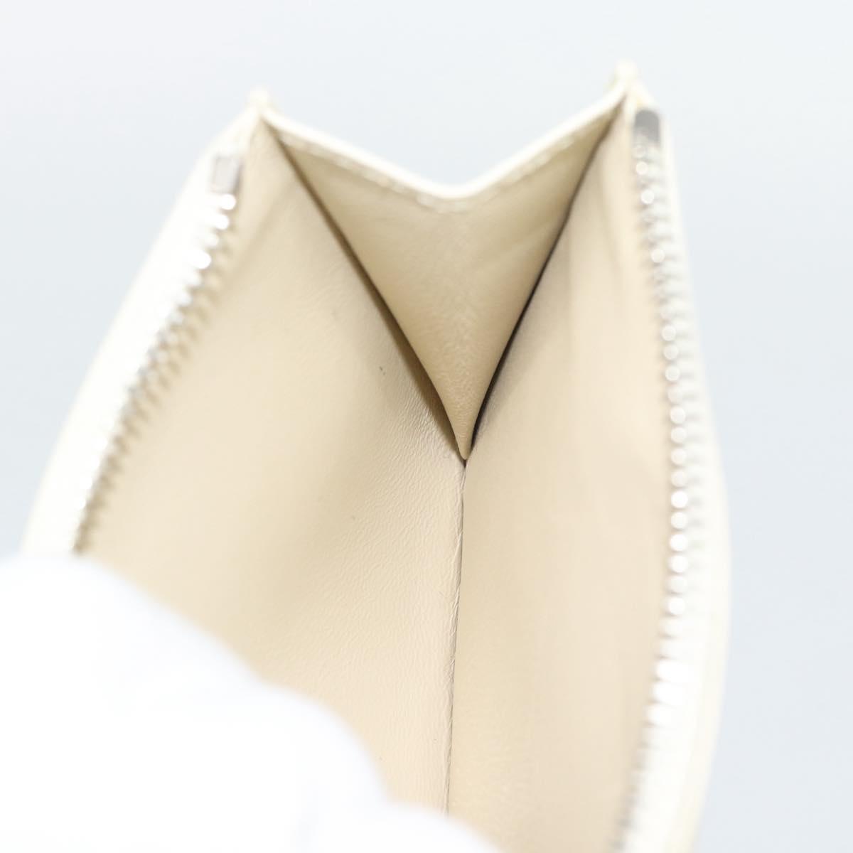 BALENCIAGA Fragment Case Leather Ivory Silver 810902 Auth 191382V