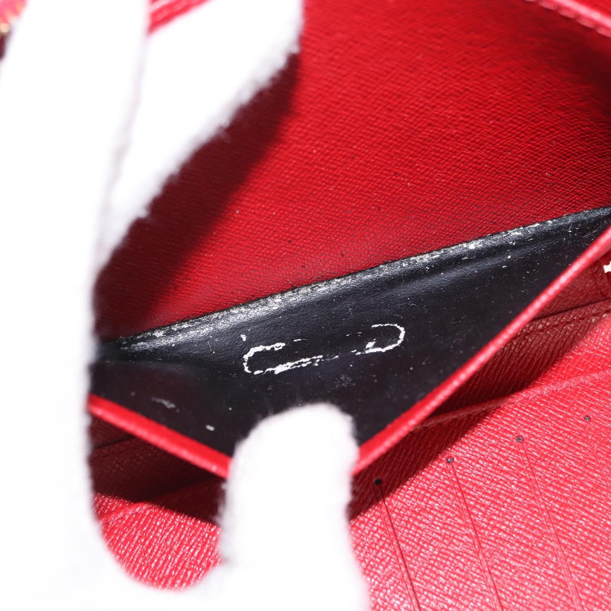 LOUIS VUITTON Epi Agenda Geod Wallet Red M63877 LV Auth 191385