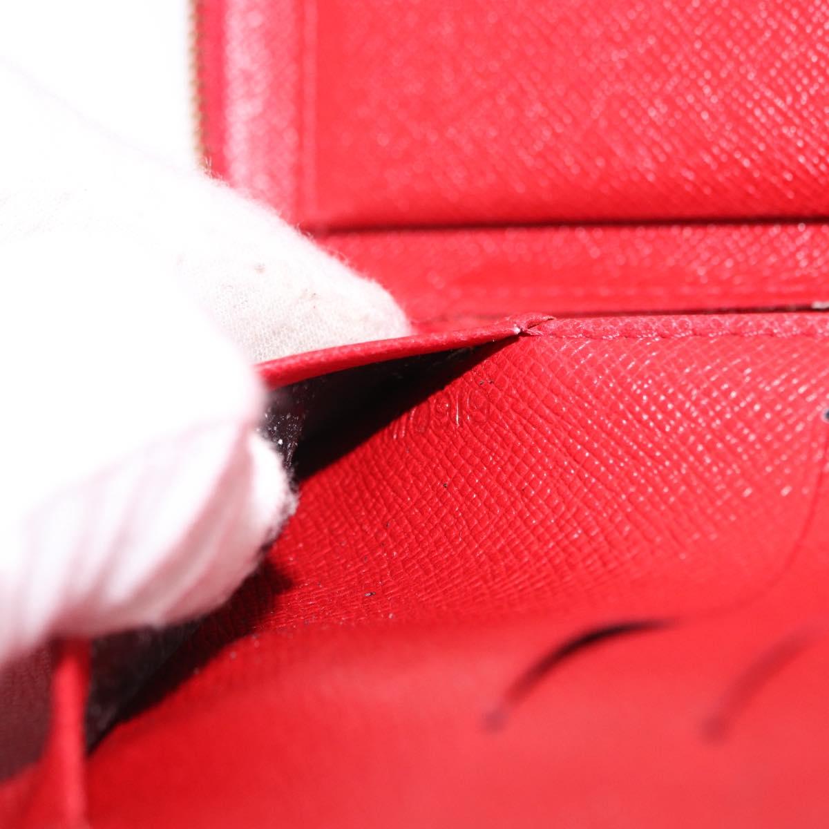 LOUIS VUITTON Epi Agenda Geod Wallet Red M63877 LV Auth 191385