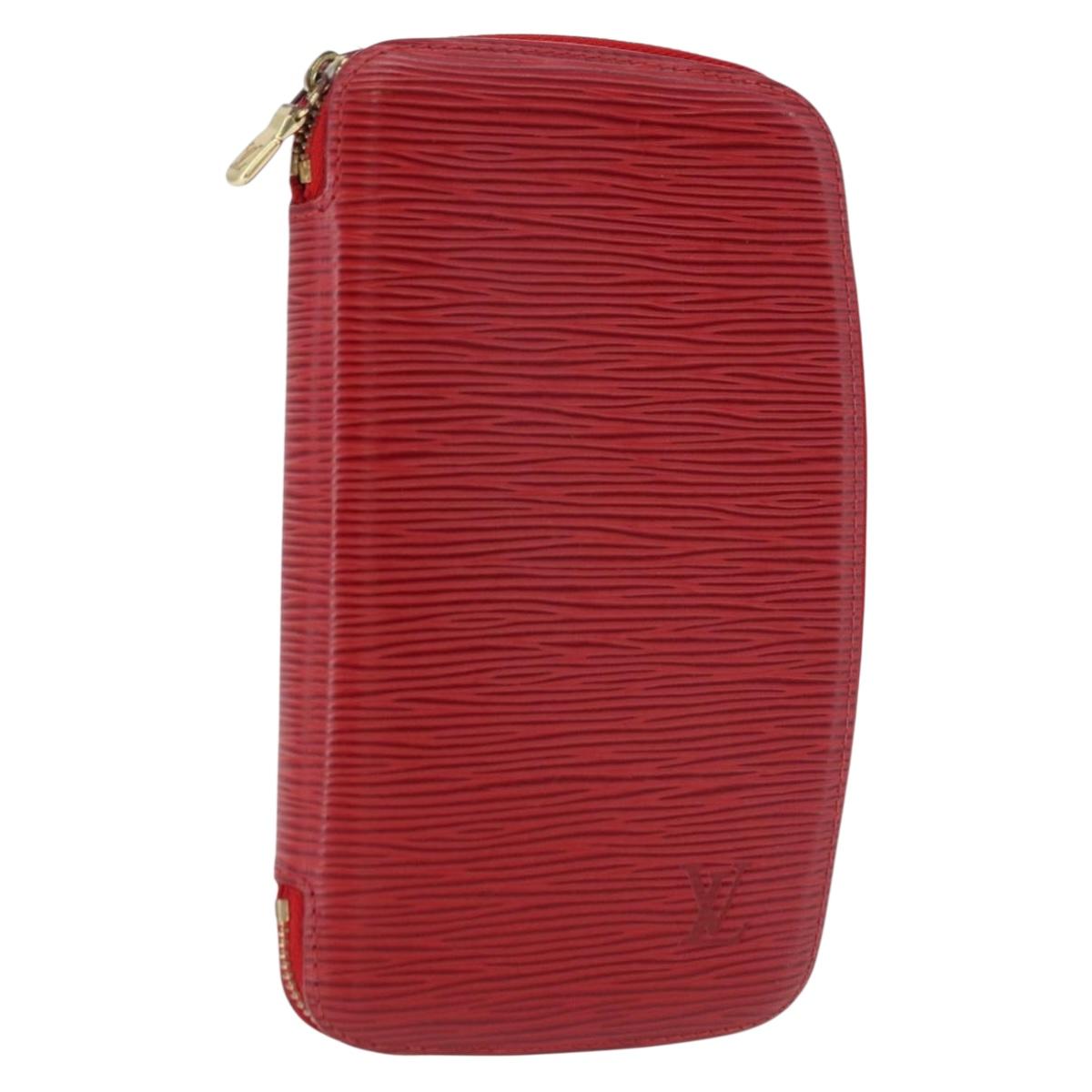 LOUIS VUITTON Epi Agenda Geod Wallet Red M63877 LV Auth 191385