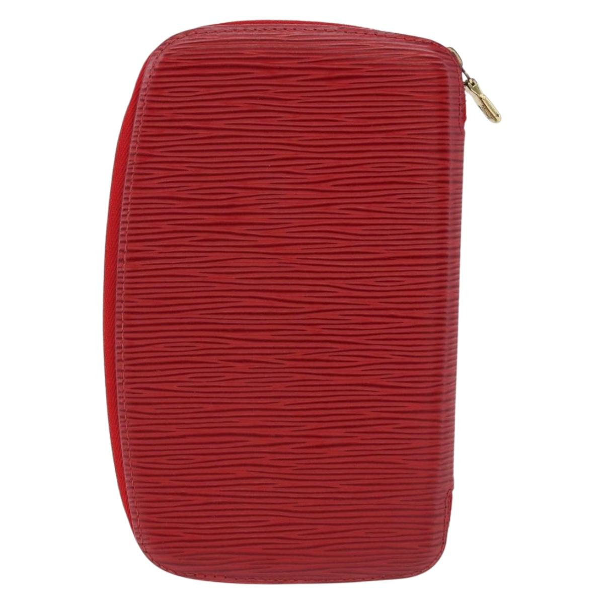 LOUIS VUITTON Epi Agenda Geod Wallet Red M63877 LV Auth 191385