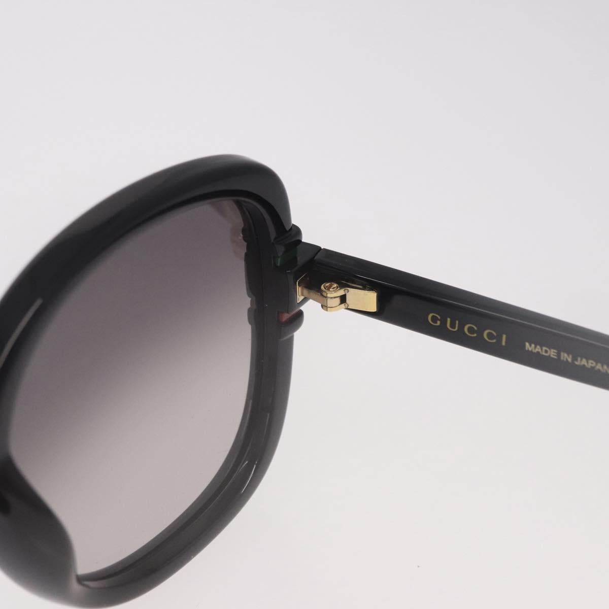 GUCCI Sunglasses Plastic Black Gold Auth 191416V