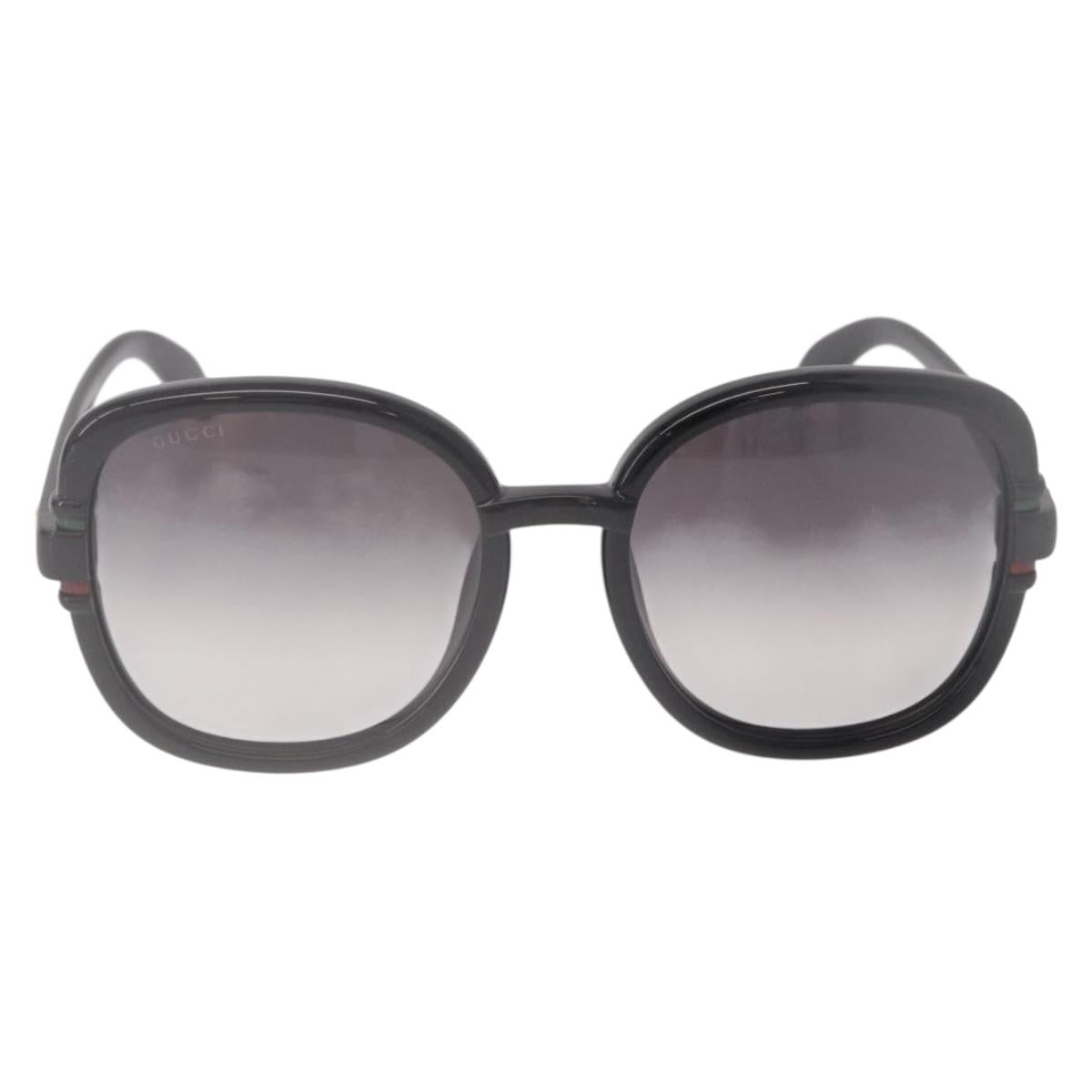 GUCCI Sunglasses Plastic Black Gold Auth 191416V
