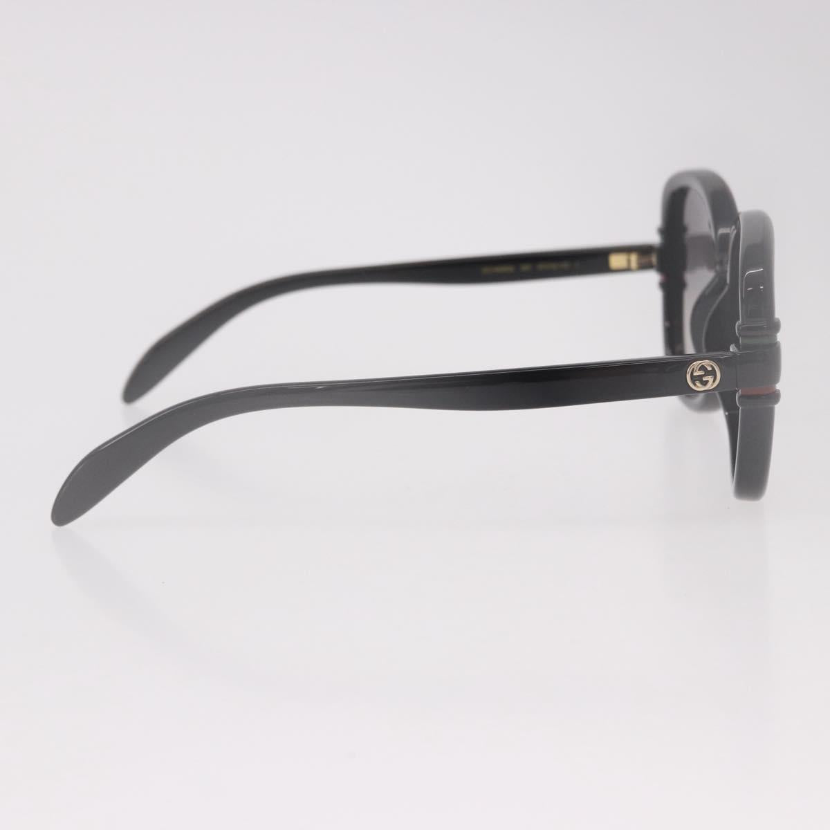 GUCCI Sunglasses Plastic Black Gold Auth 191416V