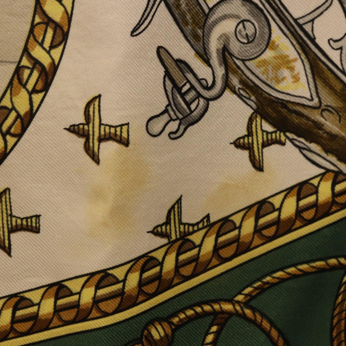 HERMES Carre 90 Scarf Silk Green Auth 191434