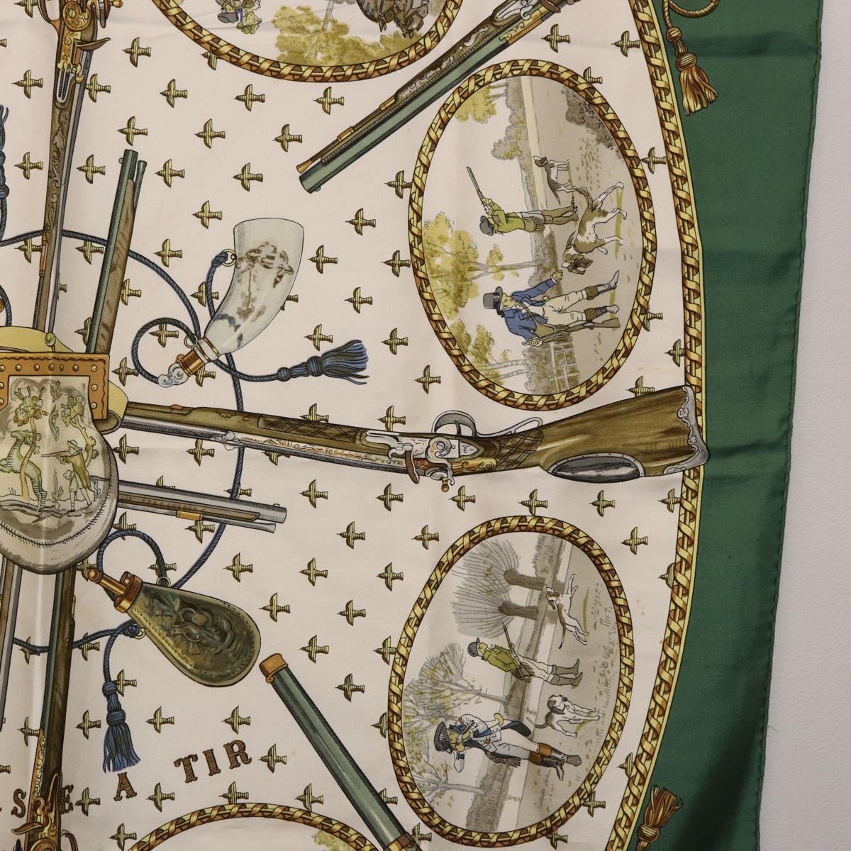 HERMES Carre 90 Scarf Silk Green Auth 191434