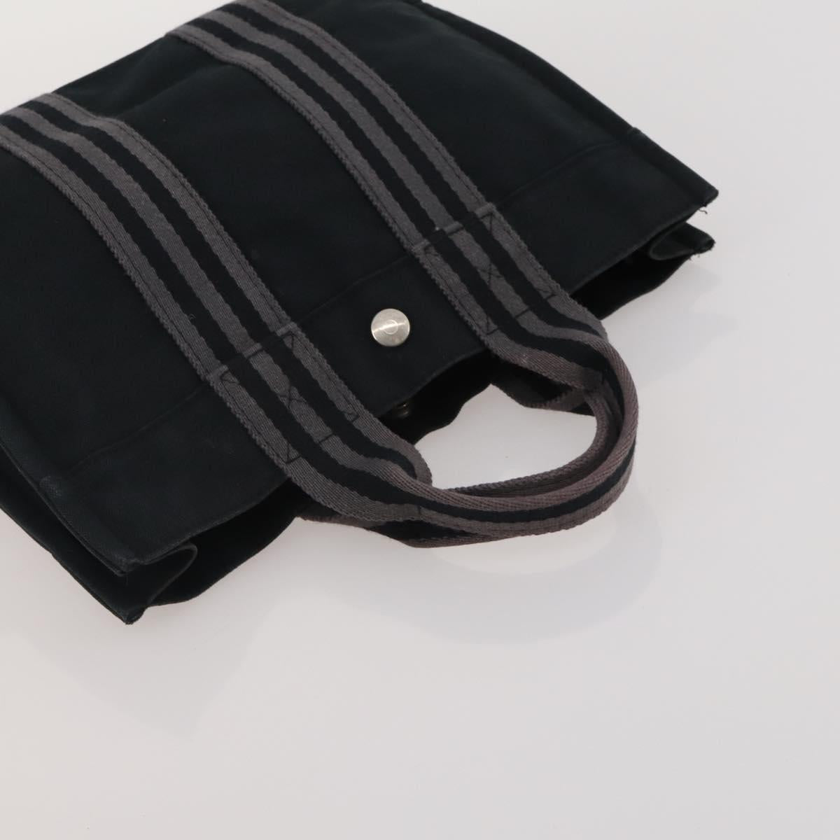 HERMES Fourre Tout PM Hand Bag Canvas 5 Set Gray Red Navy Auth 191438