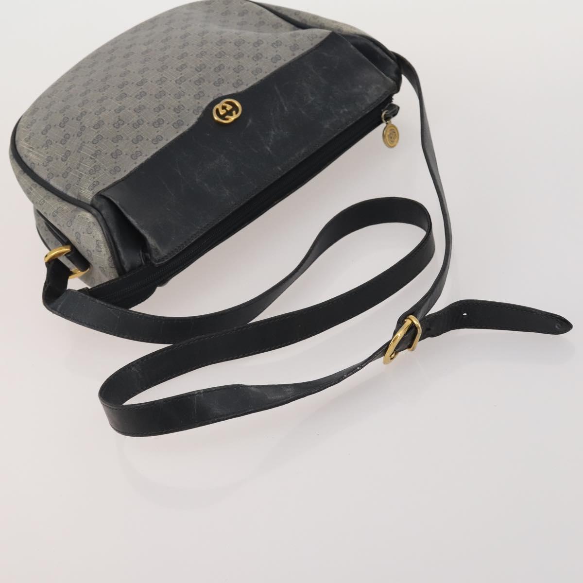 GUCCI GG Supreme Micro GG Supreme Bamboo Bag PVC Nylon 4 Set Navy Auth 191439