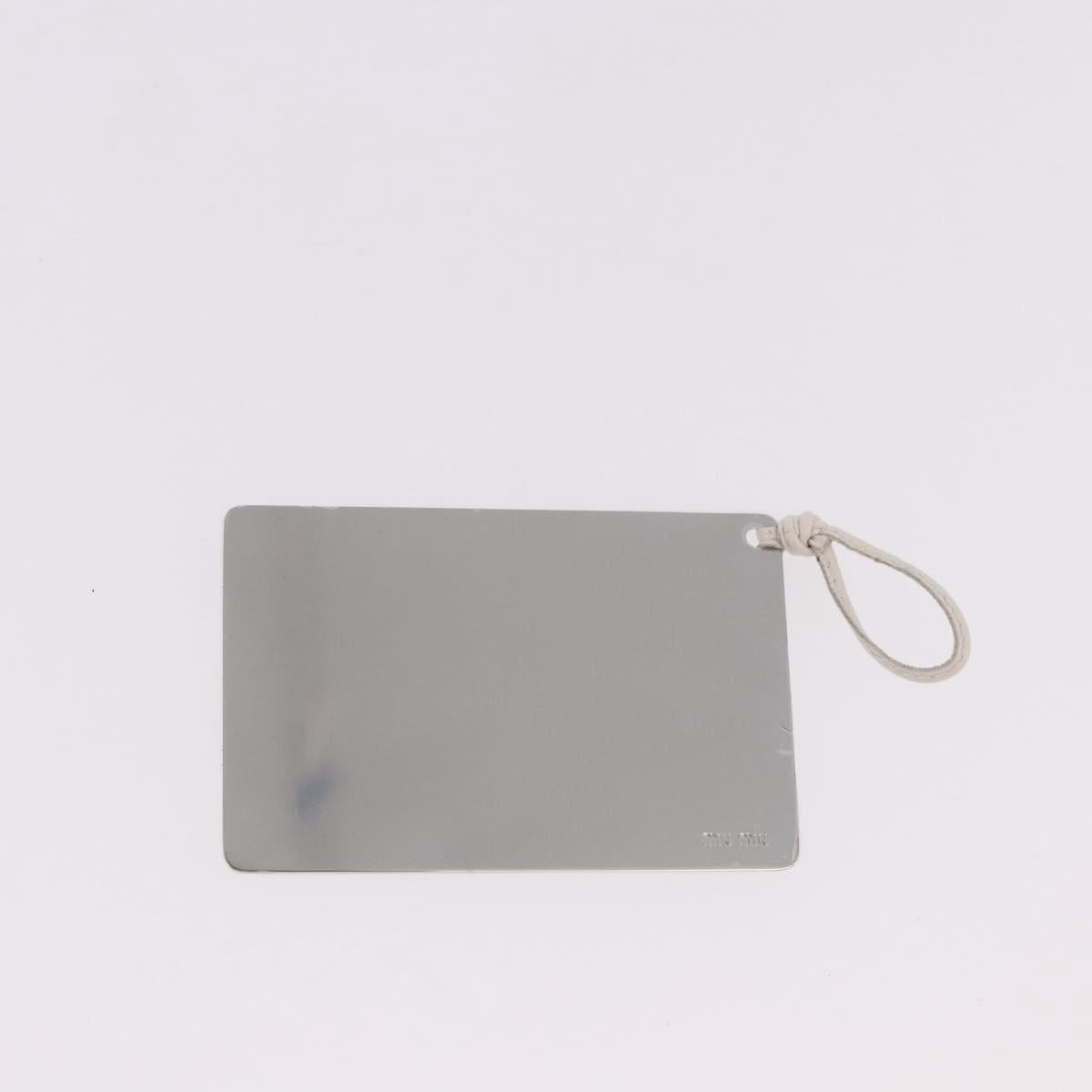 Miu Miu Matelasse Micro Bag Vanity Shoulder Bag Leather White Gold Auth 191450SM