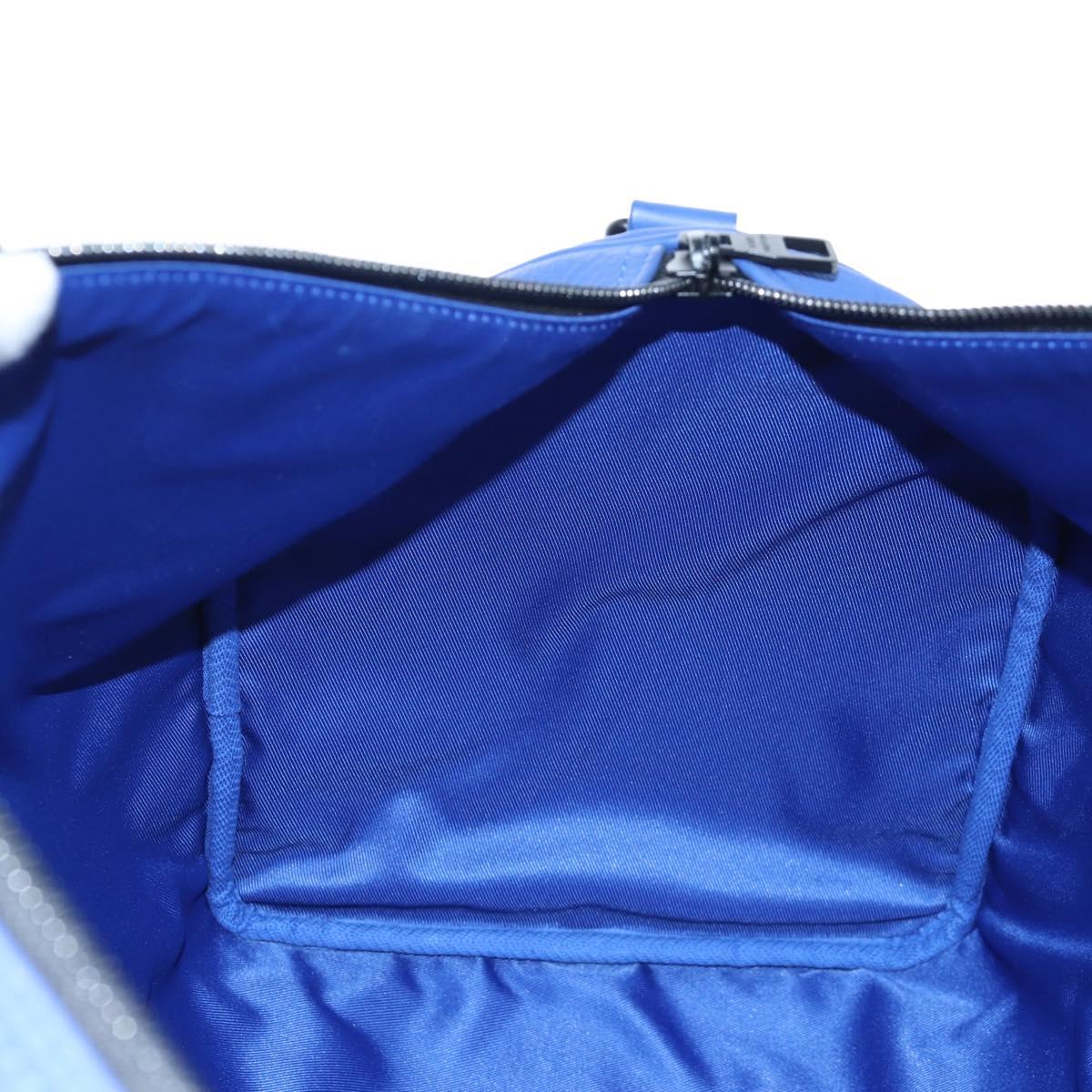 LOUIS VUITTON Monogram Taurillon Keepall Bandouliere 50 Blue Auth 191461SM
