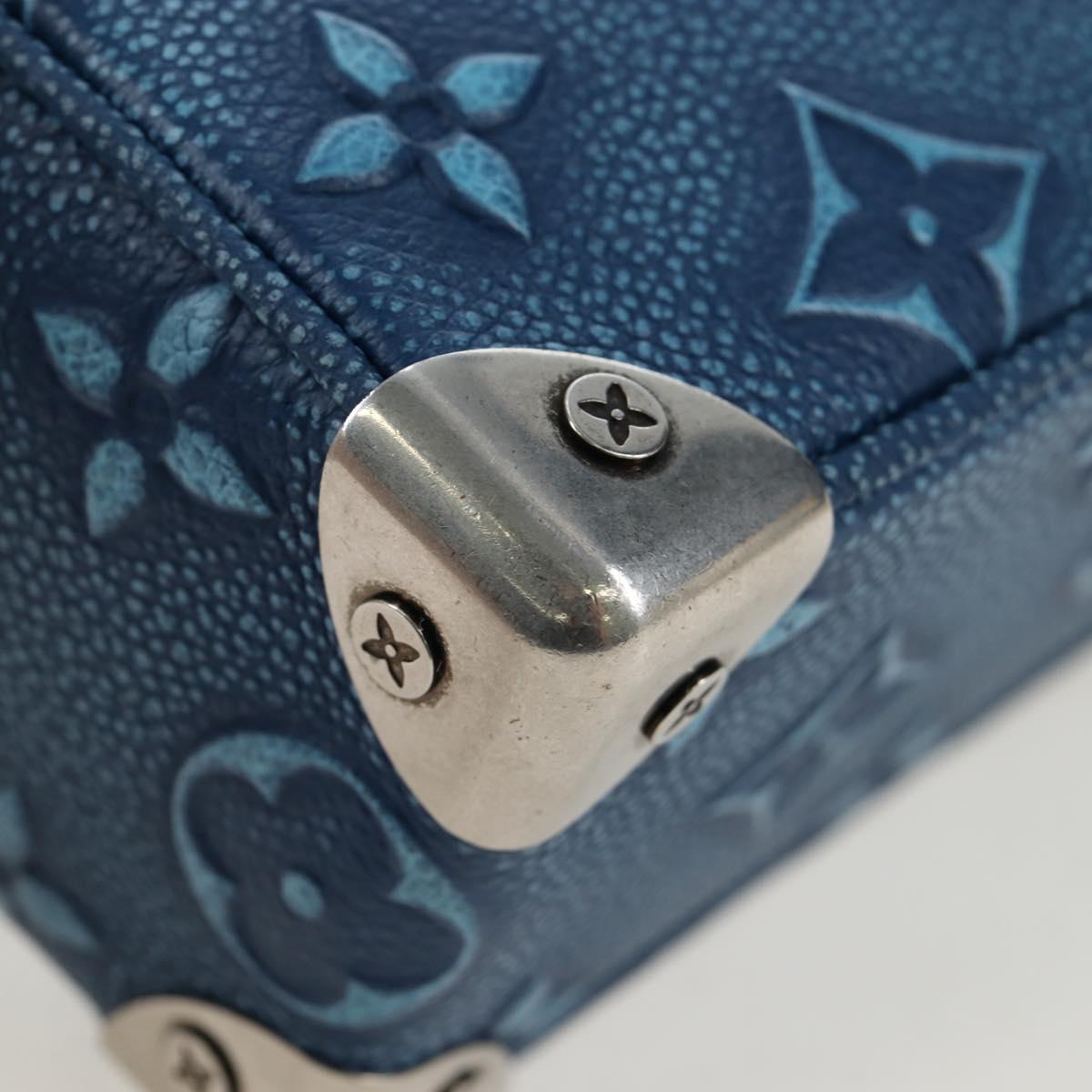 LOUIS VUITTON Monogram Mini Soft Trunk Bag Blue M21368 LV Auth 191462SAM