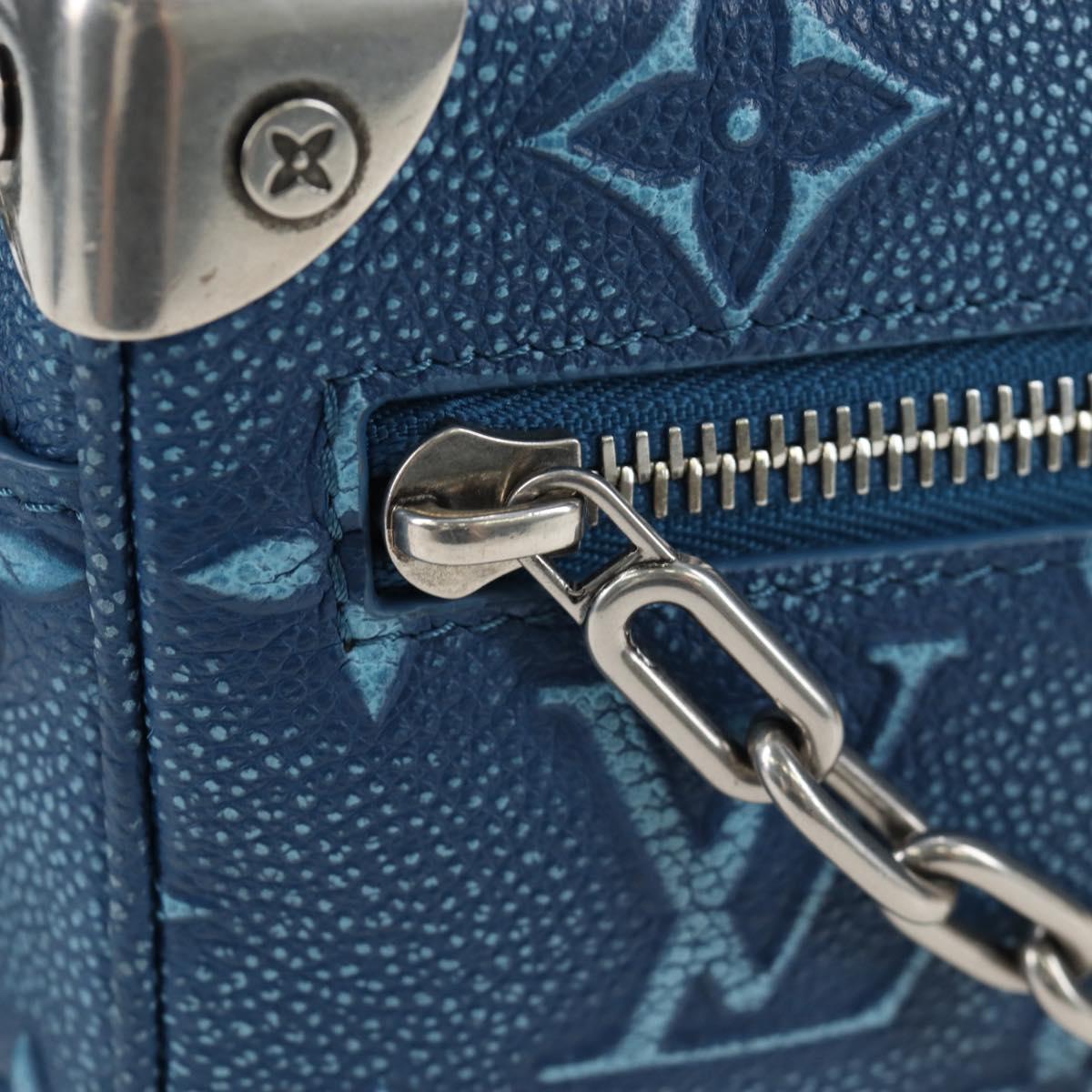 LOUIS VUITTON Monogram Mini Soft Trunk Bag Blue M21368 LV Auth 191462SAM